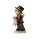 Schornsteinfeger mit Glücksschwein, Glücksbringer, Goebel, Höhe 20 cm, Artikel Nummer 10638341 (Seitenansicht)