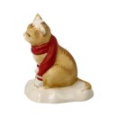 Schneeballschlacht, Weihnachtsbote Katze, Goebel (Seitenansicht)